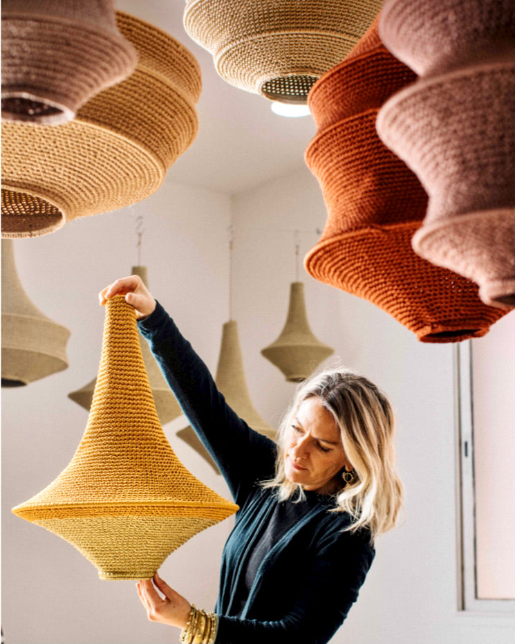 Handcrafted Artisan Crochet Lamp