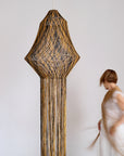 Medina Three Macrame Lamp - Honey / Mustard / Black Mix