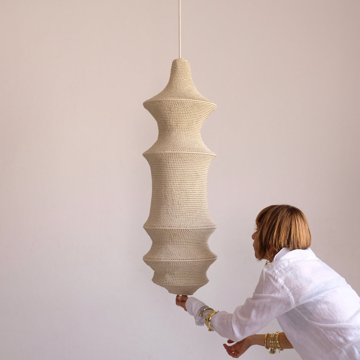 Saint II Crochet Pendant Lamp – Hamimi
