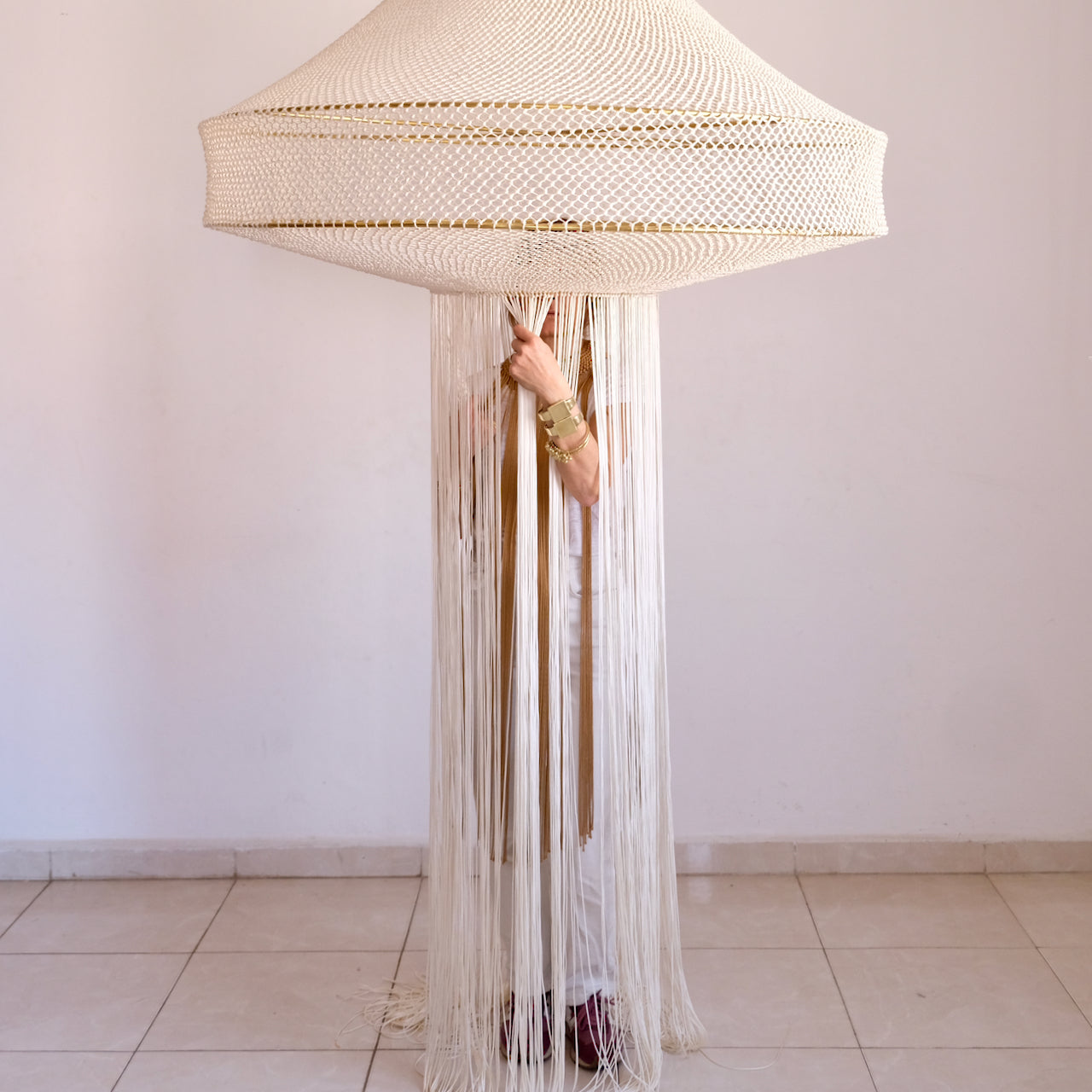 Loubna Macrame Lamp - Beige