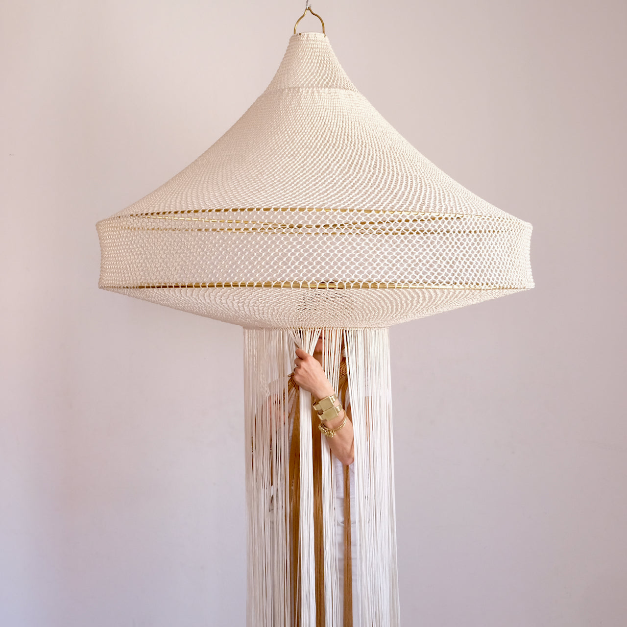 Loubna Macrame Lamp - Beige