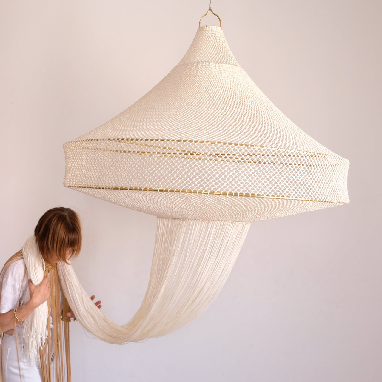 Loubna Macrame Lamp - Beige