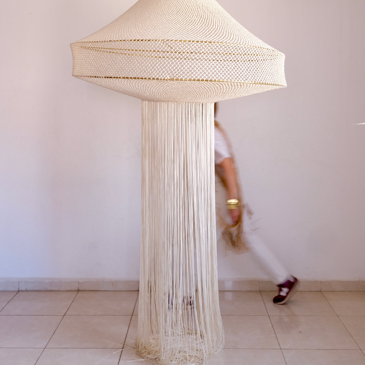 Loubna Macrame Lamp - Beige