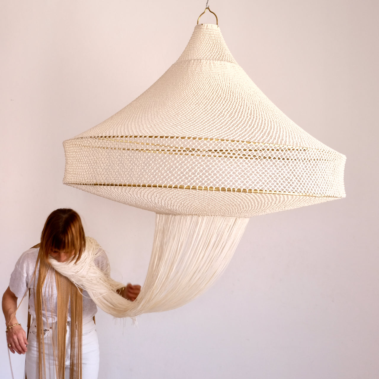 Loubna Macrame Lamp - Beige