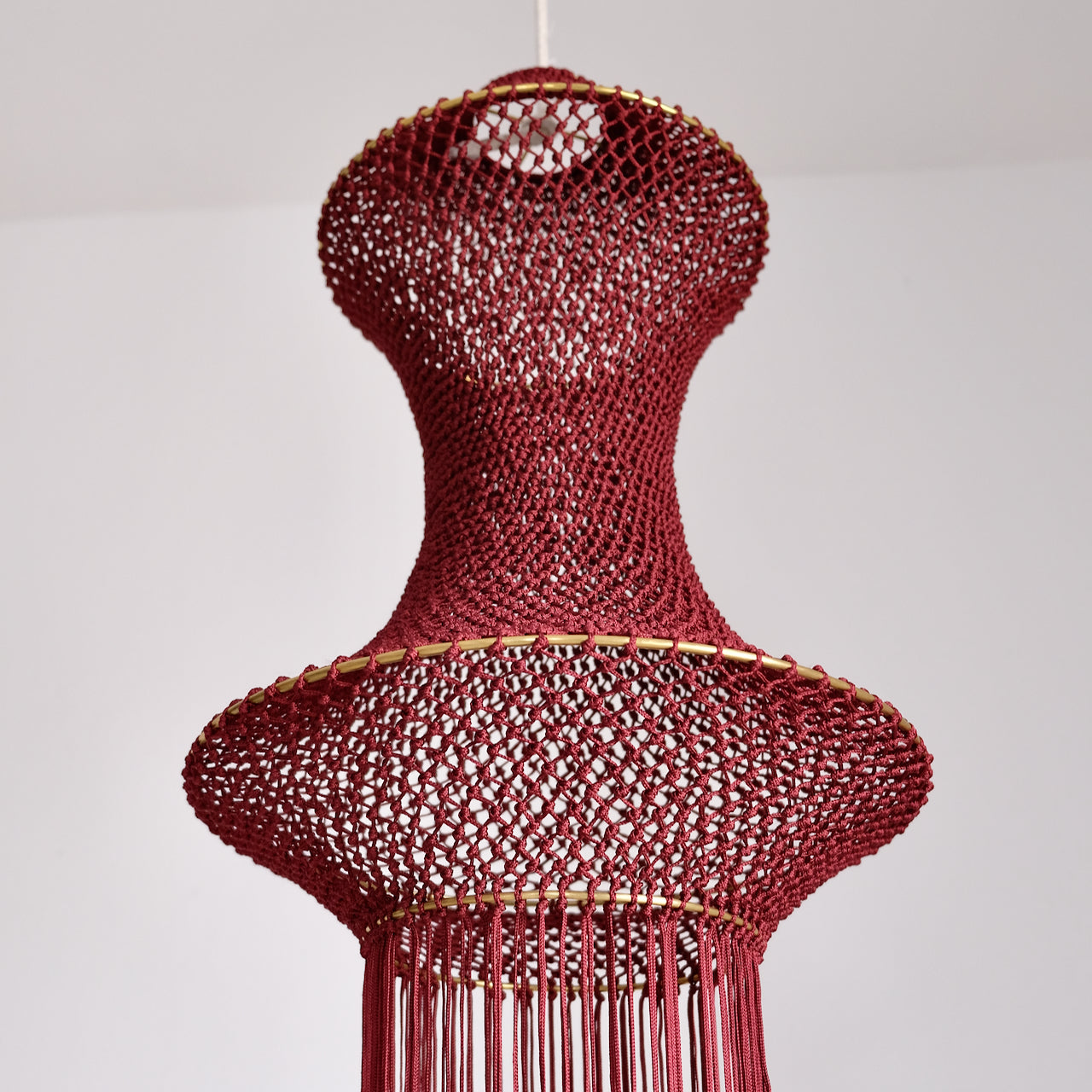 Ilham Macrame Lamp - Plum