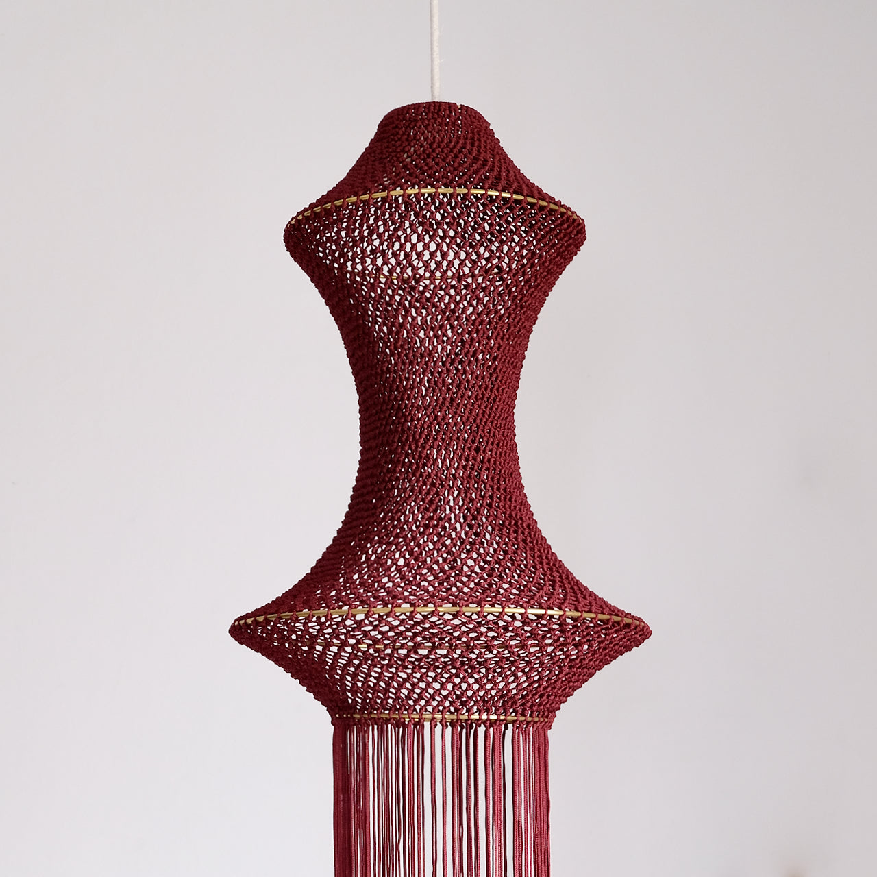 Ilham Macrame Lamp - Plum