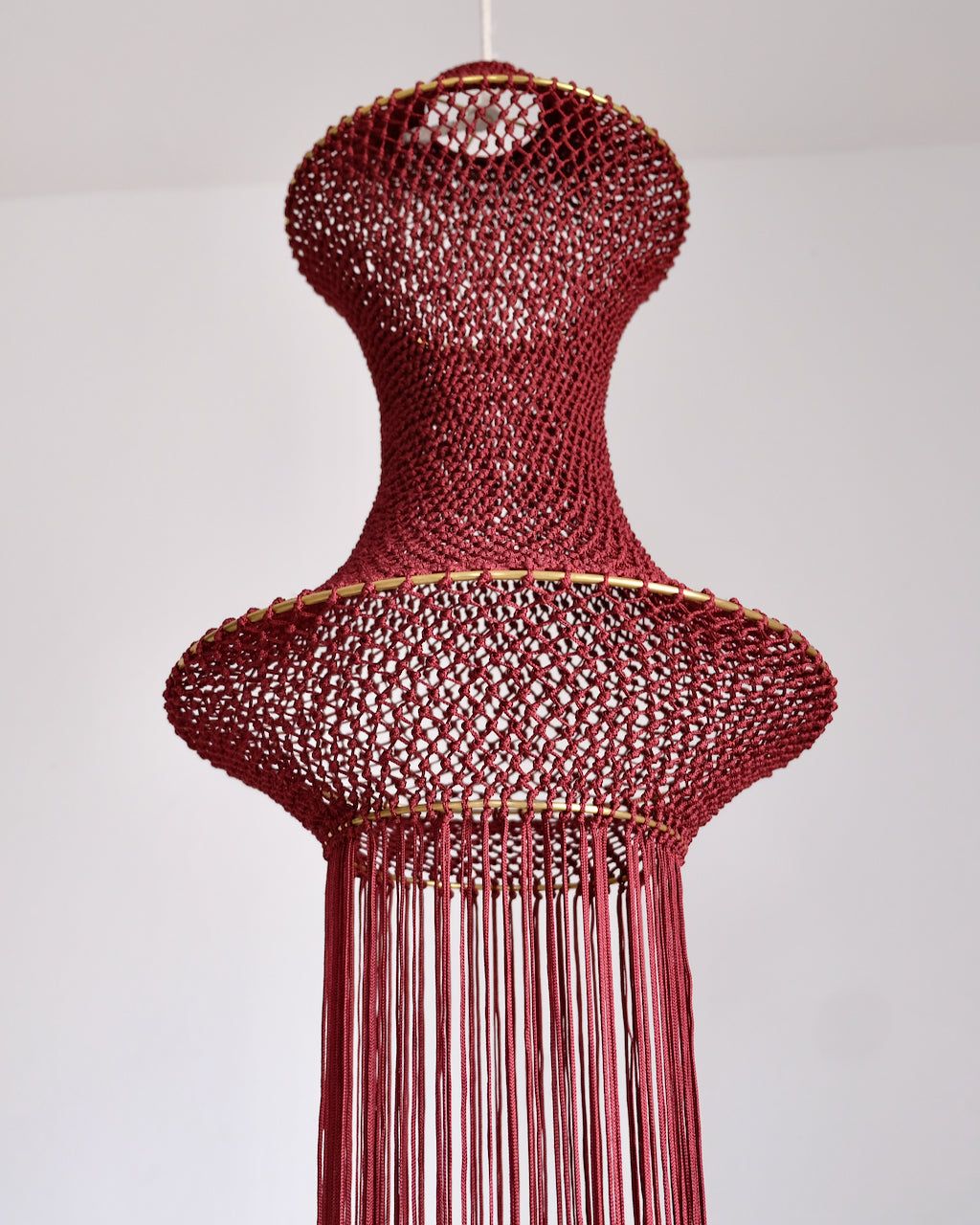 Ilham Macrame Lamp - Plum