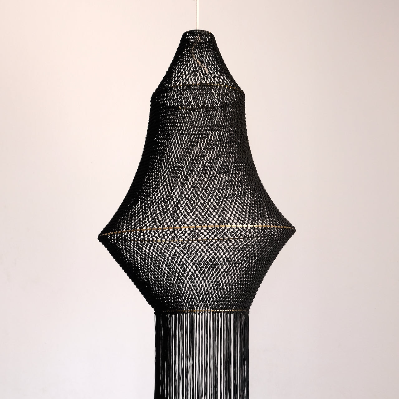 Khadija Macrame Lamp - Khol Black