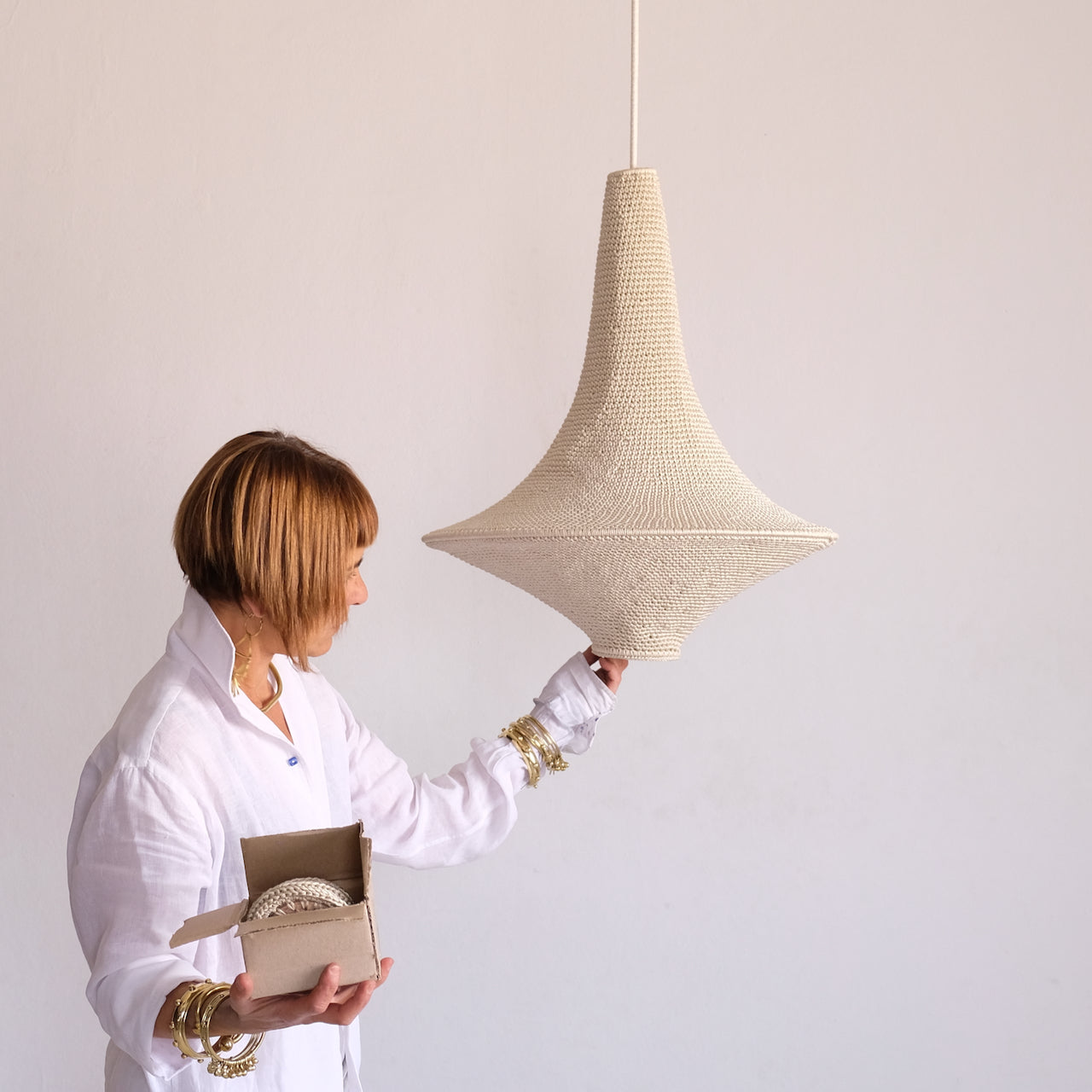 Wahad Crochet Pendant Lamp - Large