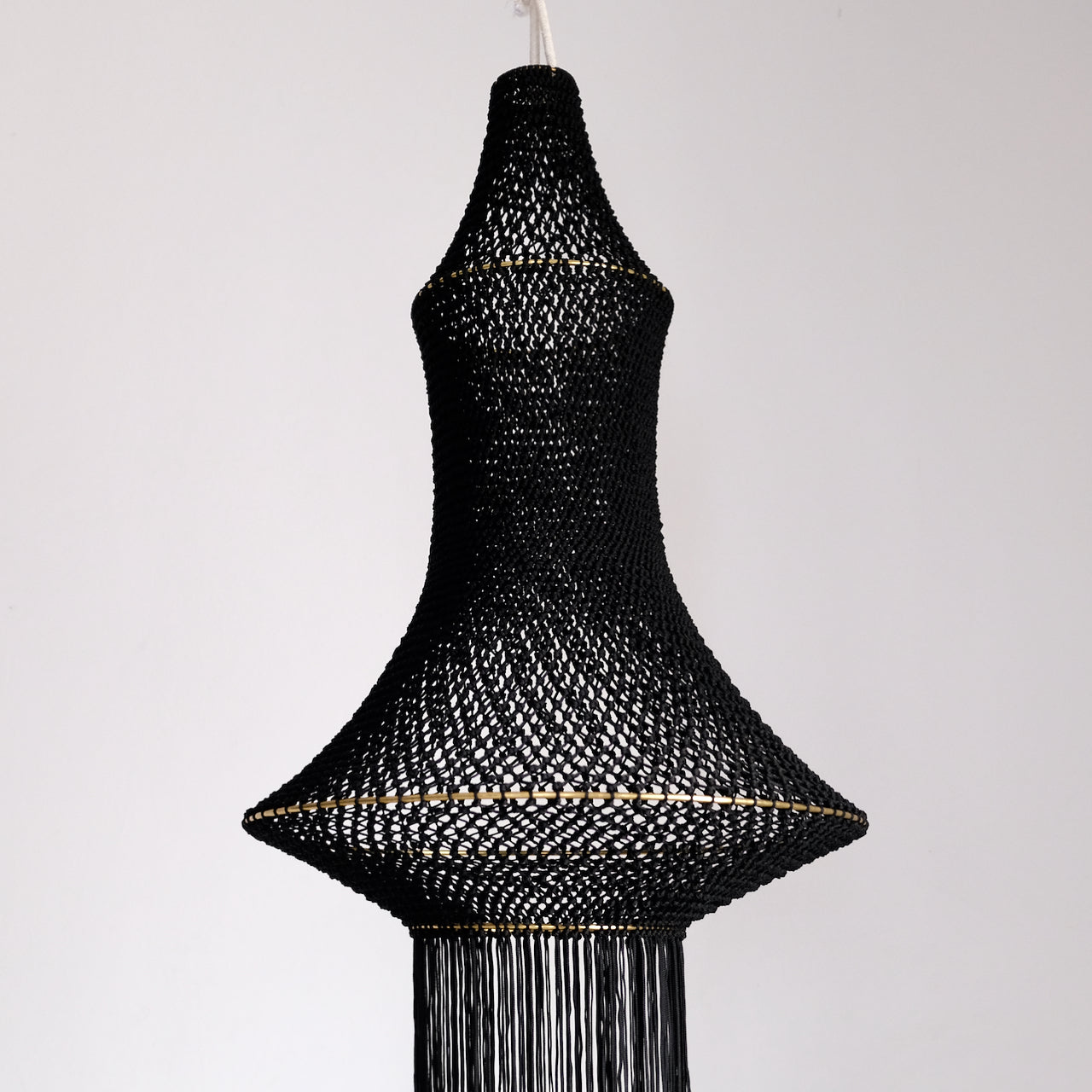 Samira Macrame Lamp - Black