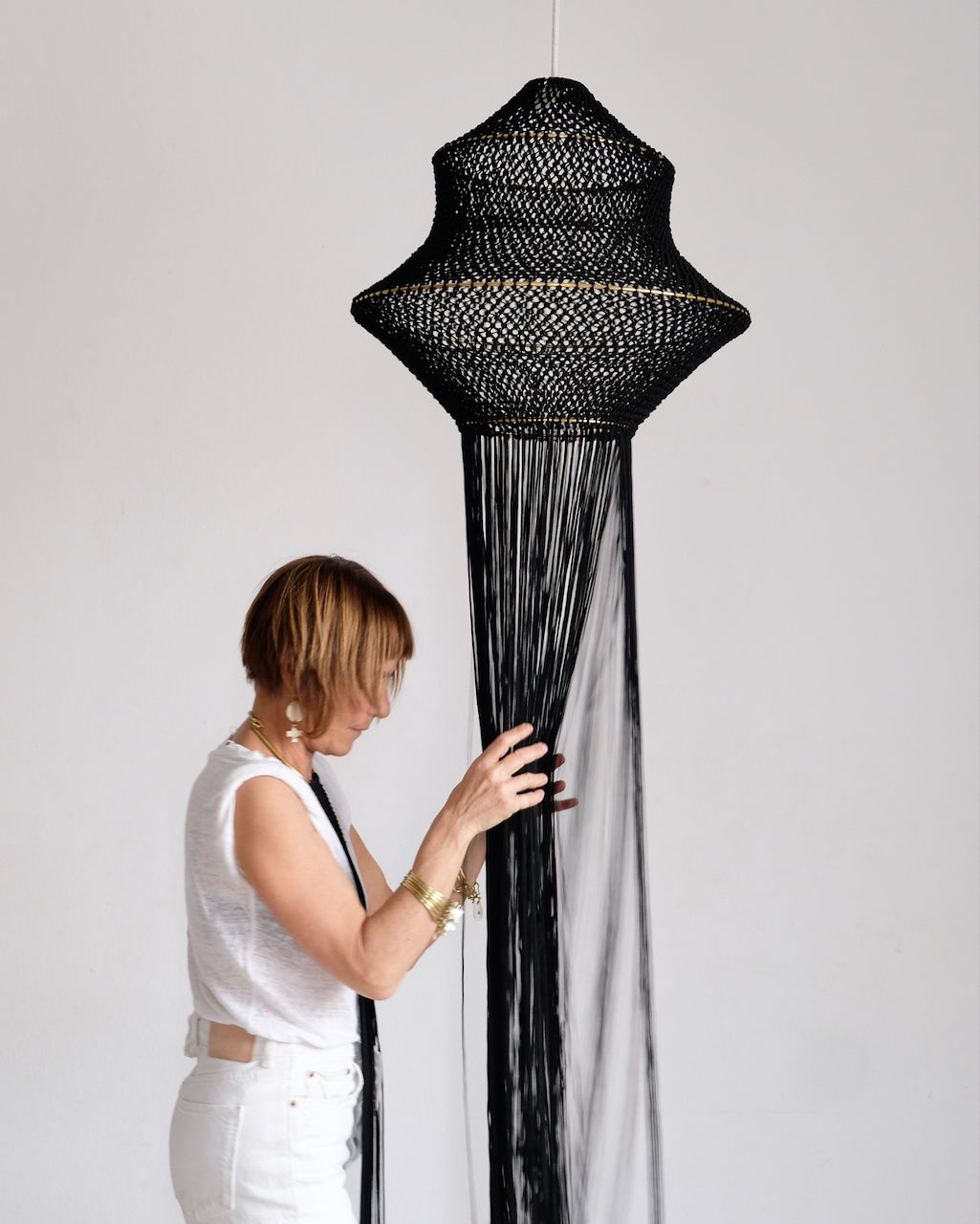 Medina One Macrame Lamp - Black