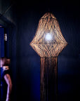 Medina Three Macrame Lamp - Honey / Mustard / Black Mix