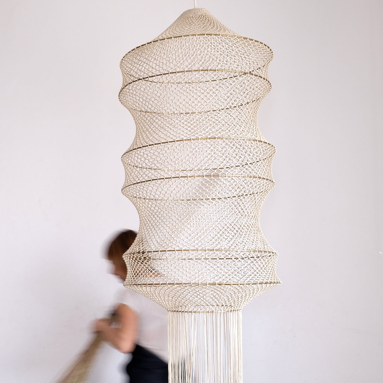 Nora Macrame Lamp - Beige