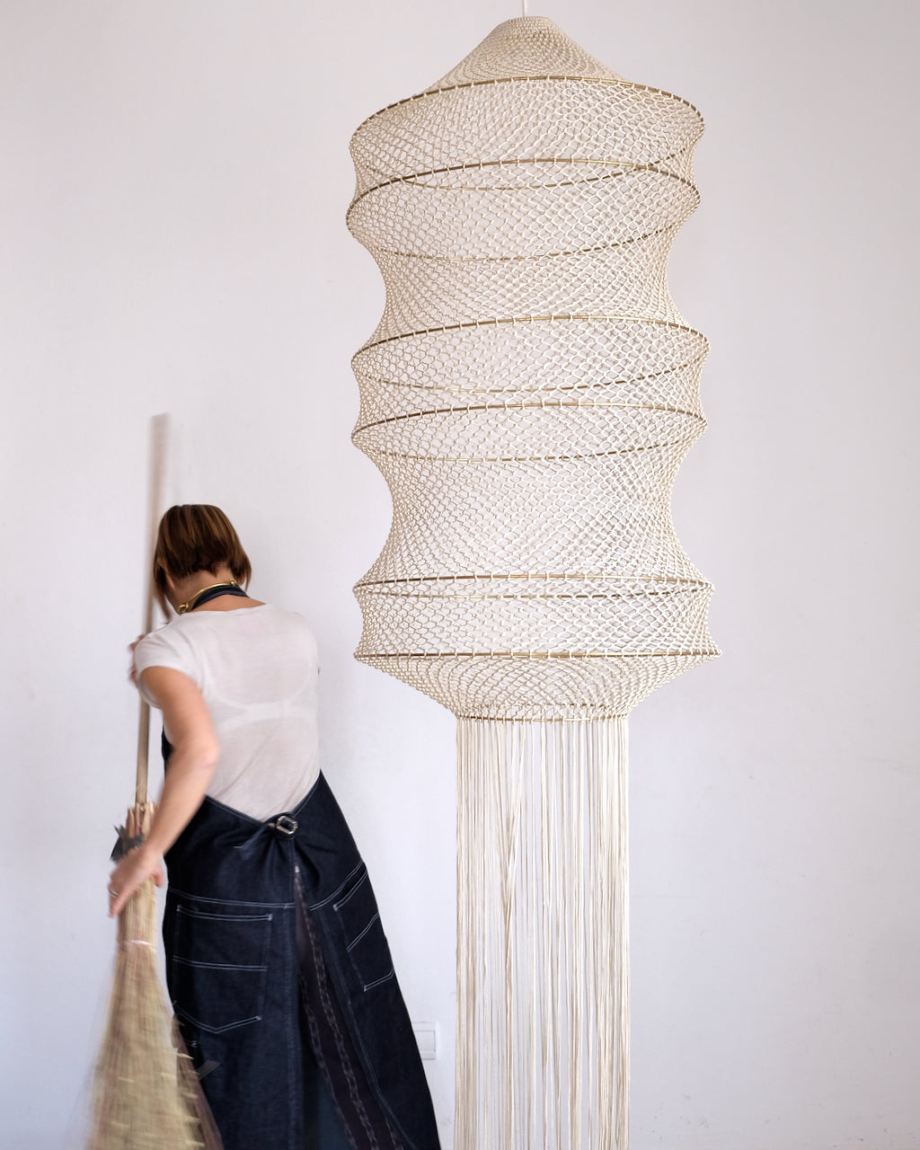 Nora Macrame Lamp - Beige