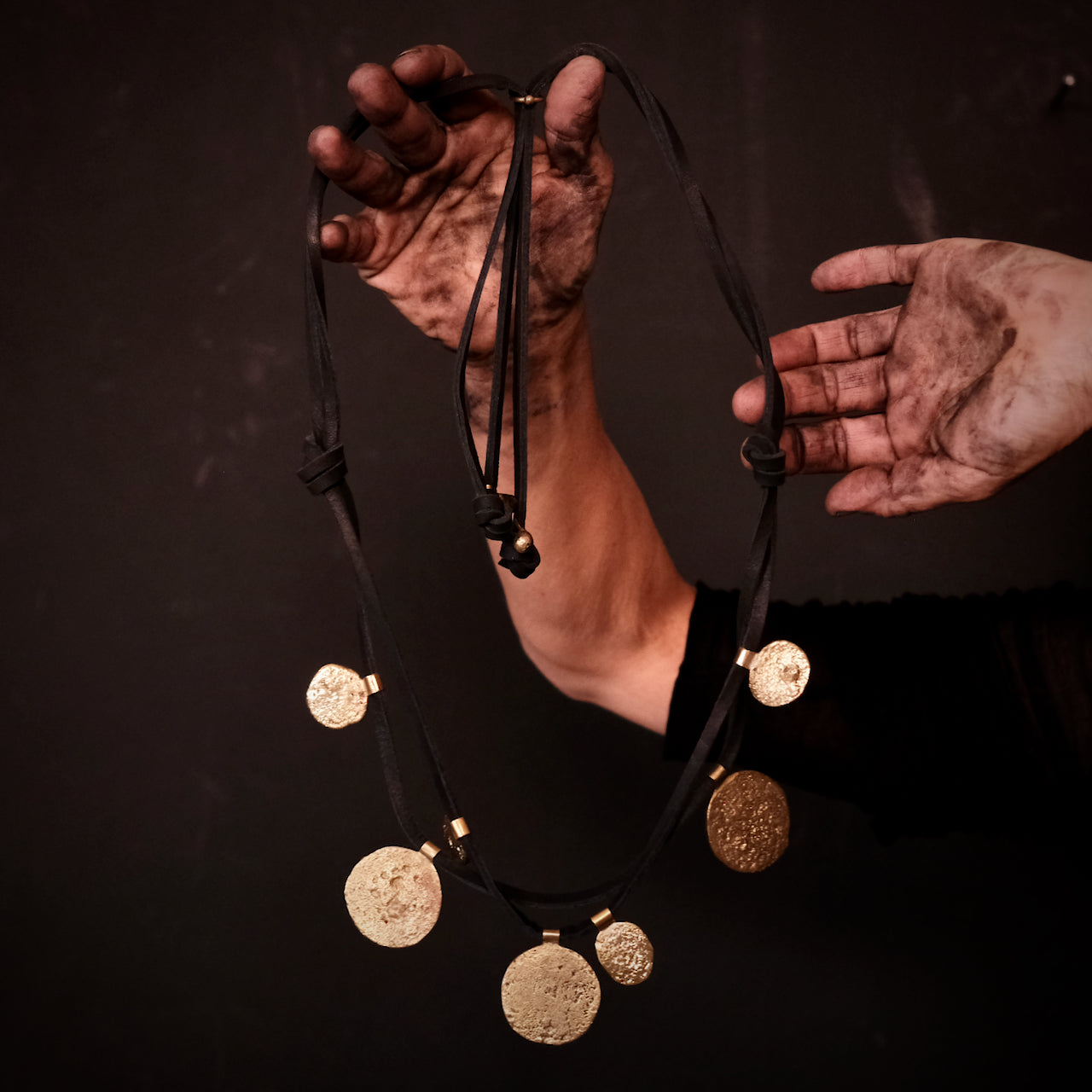 Sahara Molten Mixed Coin Necklace