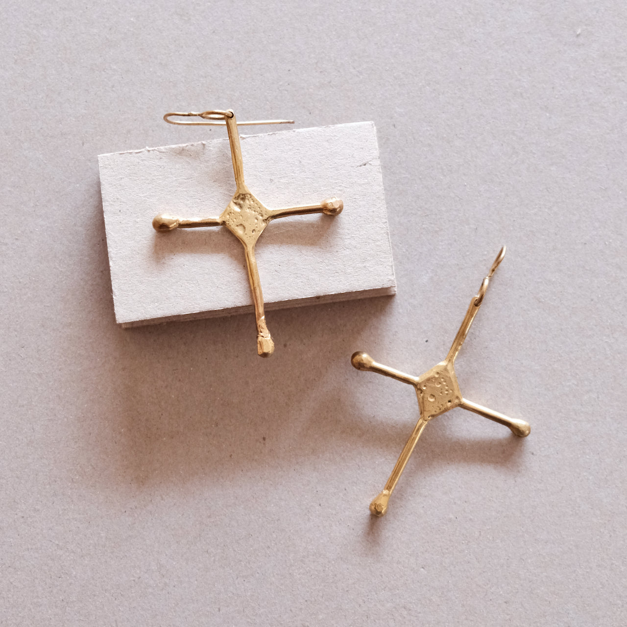 Amazigh Solid Cross Earrings