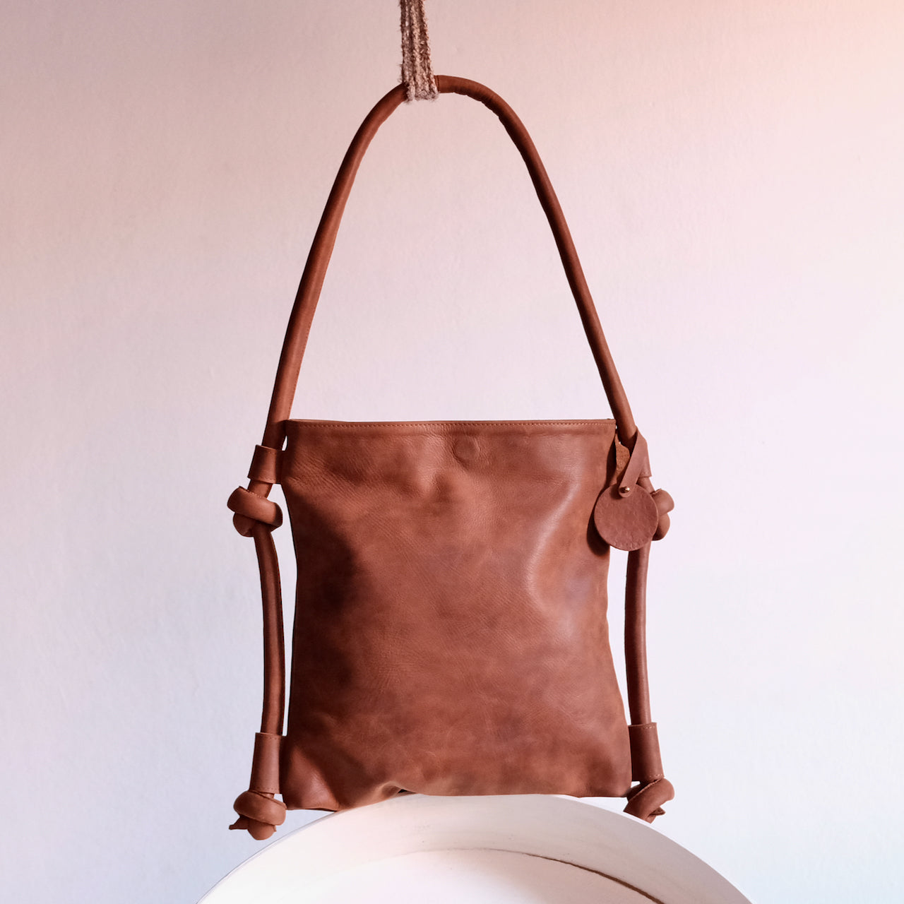 Hayat Backpack / Shoulder Bag - Cognac