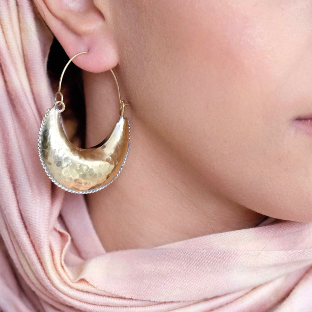 Kamah Crescent Hoop Earrings