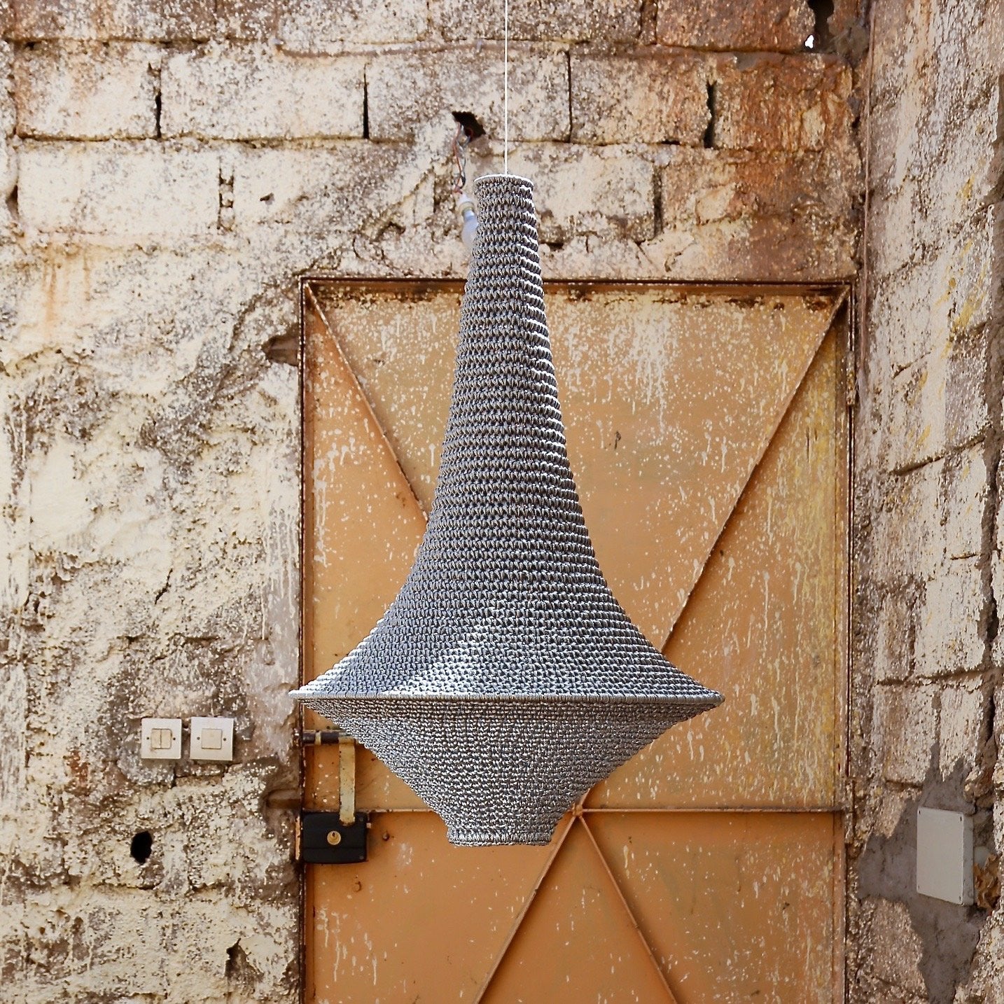 Wahad Crochet Pendant Lamp- Medium - Hamimi Design